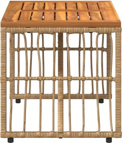 vidaXL Εξωτερικό Τραπέζι Φυσικό 80 x 40 x 40 cm
