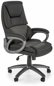 Καρέκλα γραφείου Houston 1607, Μαύρο, 111x65x70cm, 18 kg, Με μπράτσα, Με ρόδες, Μηχανισμός καρέκλας: Κλίση | Epipla1.gr