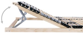 vidaXL Βάση κρεβατιού με λάμες Καφέ 70 x 190 cm Ξύλο και Μέταλλο
