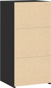 vidaXL Συρταριέρα Μαύρη 45x41x93 εκ. από Επεξεργασμένο Ξύλο