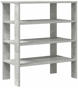 Ράφι παπουτσιών Γκρι μπετόν 61x32x70 cm Κατασκευασμένο ξύλο - Γκρι
