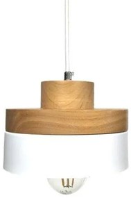Φωτιστικό κρεμαστό μονόφωτο μεταλλικό & ξύλο InLight-4424 4424
