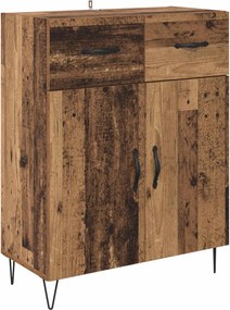 vidaXL Highboard με συρτάρι 2 pcs Παλιό ξύλο Επεξεργασμένο ξύλο