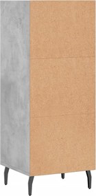 vidaXL Ντουλάπι Γκρι Σκυροδέματος 34,5x32,5x90 εκ. Επεξεργασμένο Ξύλο