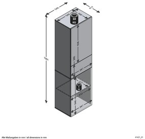 FMD ΝΤΟΥΛΑΠΑ ΜΕ 2 ΠΟΡΤΕΣ ΛΕΥΚΗ ΚΑΙ ARTISAN ΔΡΥΣ 54,5X41,7X199,1 ΕΚ. 444219