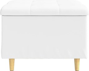 vidaXL Οθωμανικό αποθήκευσης Λευκός 60 x 60 x 45 cm Τεχνητό δέρμα