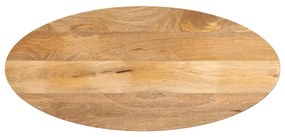 vidaXL Επιφάνεια Τραπεζιού Οβάλ 140x50x2,5 εκ. Μασίφ Ξύλο Μάνγκο