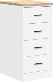 vidaXL ντουλάπι αποθήκευσης γκαράζ Λευκό 40x51x85 εκ μασίφ ξύλο πεύκο