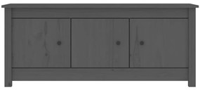 vidaXL Παπουτσοθήκη Γκρί 110 x 38 x 45,5 εκ. από Μασίφ Ξύλο Πεύκου