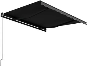 vidaXL Τέντα Συρόμενη Χειροκίνητη Ανθρακί 350 x 250 εκ.