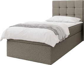 Επενδυμένο Κρεβάτι Luanda Single-Γκρεζ-90x200