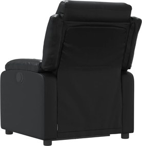 vidaXL Πολυθρόνα Ανακλινόμενη Μαύρη από Συνθετικό Δέρμα