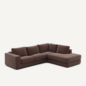 Γωνιακός καναπές από λινό βελούδο, SKANDER