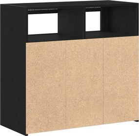 vidaXL Πλαϊνό γραφείο Μαύρη Οξυά 80 x 35 x 75 cm Επεξεργασμένο ξύλο
