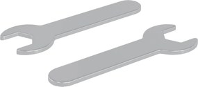 vidaXL Δίχαλο 2 pcs Ασημί 13 mm Σίδερο