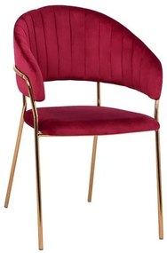 Πολυθρόνα Theodore HM8520.06 Bordo 55Χ50Χ82Υ εκ. Σετ 2τμχ Velvet, Metal