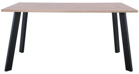Τραπέζι BAXTER Steel Μαύρο/Sonoma 160x90x75cm
