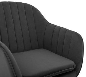 Καρέκλα SAWYER Βελούδο Γκρί 53x60x76Y εκ. 2αδα 53x60x76 εκ.