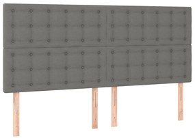 ΚΡΕΒΑΤΙ BOXSPRING ΜΕ ΣΤΡΩΜΑ ΣΚΟΥΡΟ ΓΚΡΙ 160X200 ΕΚ ΥΦΑΣΜΑΤΙΝΟ 3128854