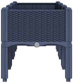 vidaXL Ζαρντινιέρα Κήπου με Πόδια Μπλε Γκρι 120x40x42 εκ. Πολυπροπυλένιο