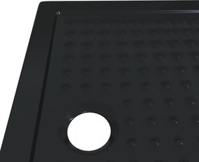 vidaXL Δίσκος Βάσης Ντους με Τρύπες 90 x 70 x 4 cm ABS Μαύρο