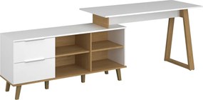 Σύνθεση Γραφείου Neptune Σετ 2τμχ Λευκό-Σονόμα TO-NEPTUNESET2