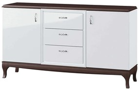 Μπουφές Carrera Plus 161384679 165x42x93cm White-Brown Μοριοσανίδα,Ξύλο