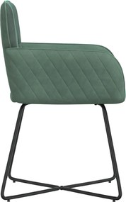 vidaXL Καρέκλες φαγητού 2 pcs Βελούδο Θαλασσί 59 x 56,5 x 86 εκ.