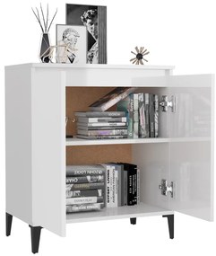 vidaXL Ντουλάπι Γυαλιστερό Λευκό 60x35x70 εκ. από Επεξεργασμένο Ξύλο