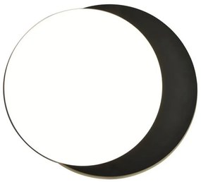 Φωτιστικό Οροφής - Πλαφονιέρα Goleta 5205801012 D30cm 3000K/4000K 1700Lm Black Lutec Aluminum,Opaline