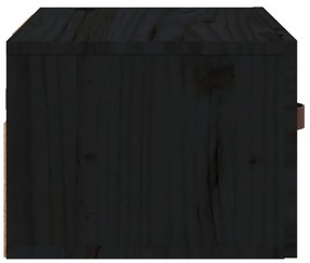 Κομοδίνα Επιτοίχια 2 τεμ. Μαύρη 40 x 29,5 x 22 εκ. - Μαύρο