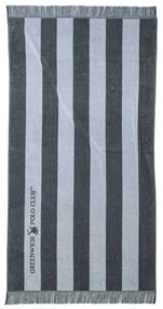 Πετσέτα Θαλάσσης 3726 Grey-White Greenwich Polo Club Beach 90x170cm 100% Cotton