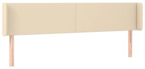 vidaXL Κεφαλάρι με Πτερύγια Κρεμ 163x16x78/88 εκ. Υφασμάτινο