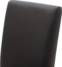 Καρέκλα Ditta PU ανθρακί-πόδι μασίφ ξύλο wenge 2αδα 45x58x96 εκ.