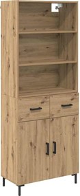 vidaXL Highboard Artisan Oak 69,5 x 34 x 180 εκ. Επεξεργασμένο ξύλο