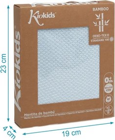Κουβέρτα Αγκαλιάς Kiokids Bamboo 80x110 Ciel