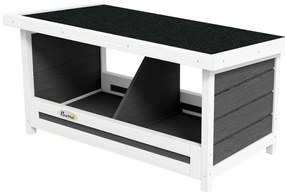 PawHut Φωλιά για κότες, ανθεκτικό στις καιρικές συνθήκες, ασφαλτική στέγη, 66 x 37 x 34 cm, Φυσικό + Μαύρο