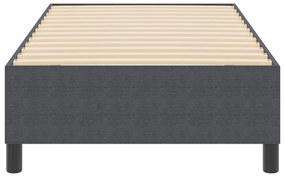 vidaXL Κρεβάτι Box Spring Σκούρο Γκρι Μονό Κορντούρα