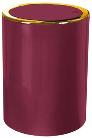 Κάδος Απορριμμάτων Golden Clap 8418 5Lt Burgundy Kleine Wolke Plastic