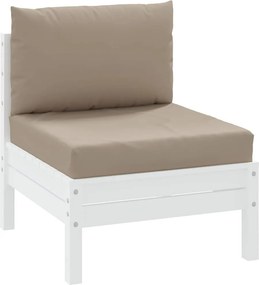 vidaXL Μαξιλάρια Παλέτας 2 τεμ. Taupe Ύφασμα Oxford