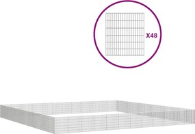vidaXL Περίφραξη Ζώων Ελεύθερης Βοσκής 48 Πάνελ 54x60 εκ. Γαλβ. Σίδερο