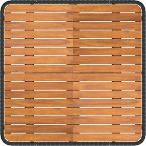 vidaXL Σύνολα επίπλων με μαξιλάρι 4 pcs Μαύρο Ράτα PE