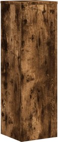 vidaXL Βάσεις Φυτών 2Τεμ. Καπνιστή Δρυς 25x25x80εκ. Επεξεργασμένο Ξύλο