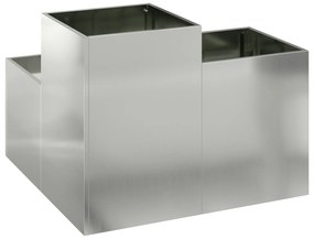vidaXL Κηπευτικός Δοχείο 100x100x60 εκ Γαλβανισμένο Χάλυβα