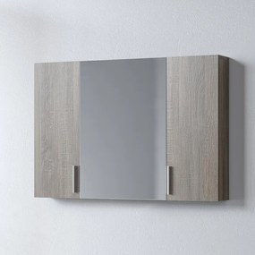 Καθρέφτης SIENA SONOMA DARK 100 3MSI100SD0W με ντουλάπια 96x14x65cm 3MSI100SD0W