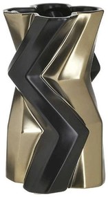 Βάζο Κεραμικό 3-70-847-0058 11x11x20cm Gold-Black Inart Κεραμικό