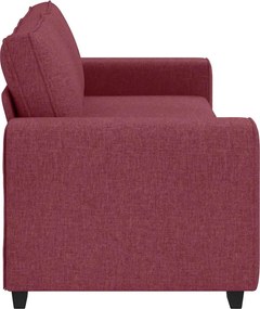 vidaXL Τριθέσιος Καναπές Κόκκινος 220x77x82 εκ. Ύφασμα