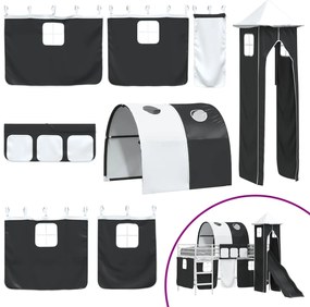 vidaXL Λευκό και Μαύρο 107 x 200 εκ.