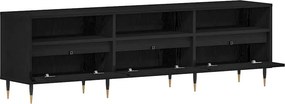 vidaXL Ντουλάπι TV 150 x 30 x 44,5 εκ. Μαύρη Οξυά Επεξεργασμένο Ξύλο