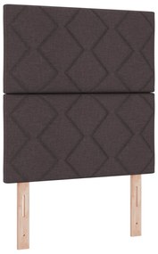 vidaXL Κρεβάτι με Στρώμα Σκούρο Καφέ 80x200 εκ Ύφασμα